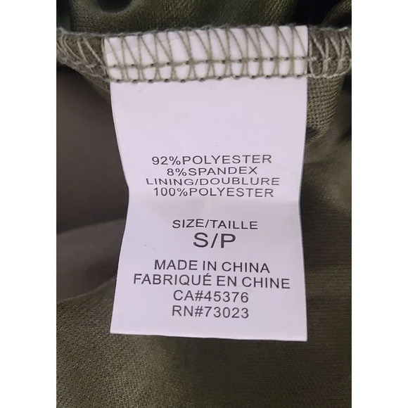 New Le Château, Olive Green Formal Dress, Long Sleeve, Open Back, Size S - Picture 5 of 6